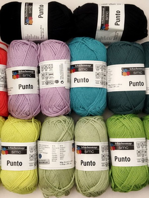 Schachenmayr Punto cotton blend knitting yarn set, 14 pieces, new