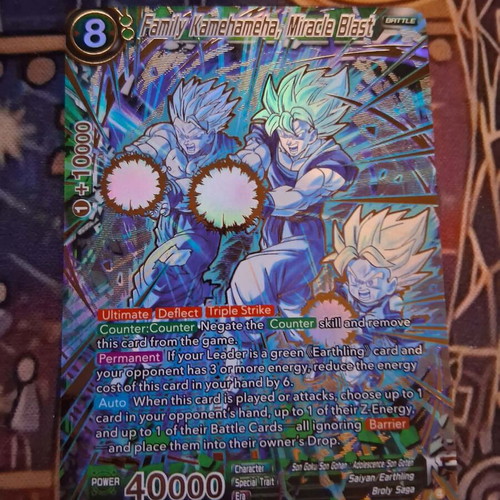 Dragon Ball Super Family Kamehameha Miracle Blast card new BT30