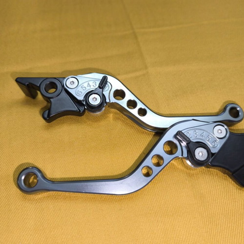 Adjustable levers for motorcycles or scooters new, gray titanium