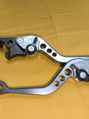 Adjustable levers for motorcycles or scooters new, gray titanium