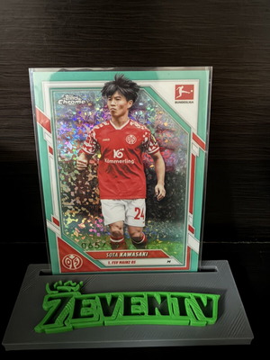 2025 Topps Chrome Bundesliga Aqua Refractor Sota Kawasaki card