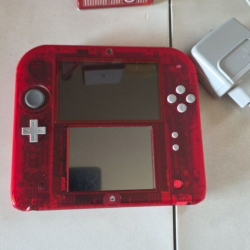Nintendo 2DS transparent red limited edition box used