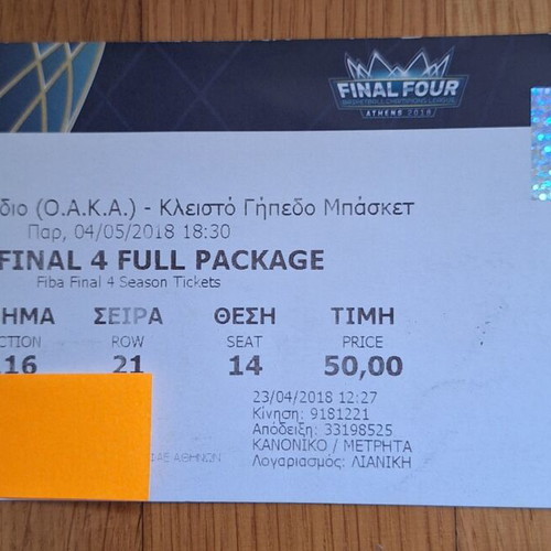 AEK BCL Final 2018 Ticket like new