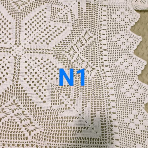 Handmade crochet blanket like new, cotton