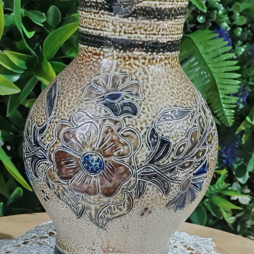 German Bembel ceramic wine jug 1989, handmade