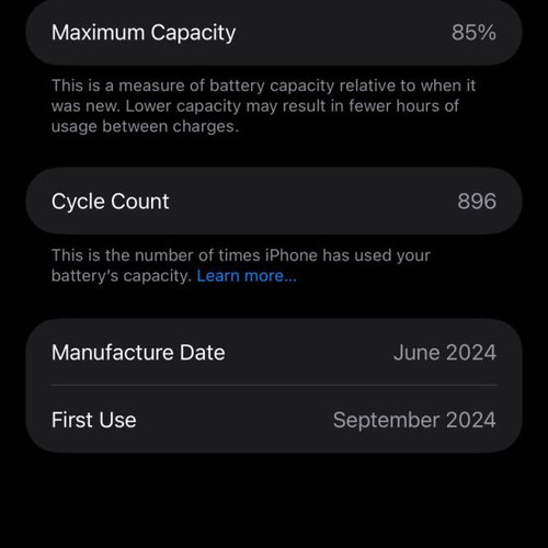 iPhone 15 Pro Max 256GB like new, black, original accessories