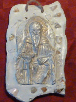 Icon St. Ivan Rilski new, made of liquid stone