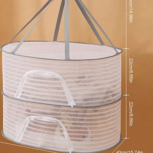 Multilayer drying rack new with 2 baskets and insect net