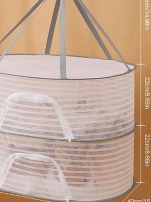 Multilayer drying rack new with 2 baskets and insect net