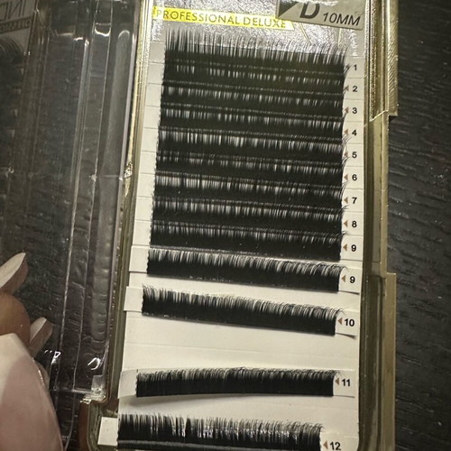 Eyelash extensions Curve D 0.05 10mm Indigo new, 13 rows