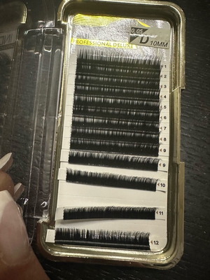 Eyelash extensions Curve D 0.05 10mm Indigo new, 13 rows