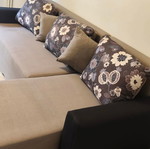Corner sofa bed with storage space like new