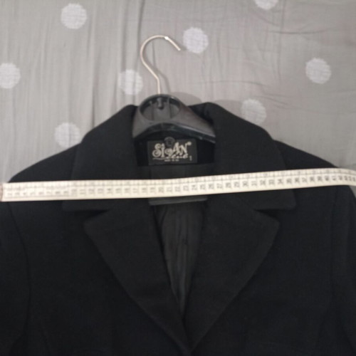 Sisan Club vintage wool maxi coat, black, size S