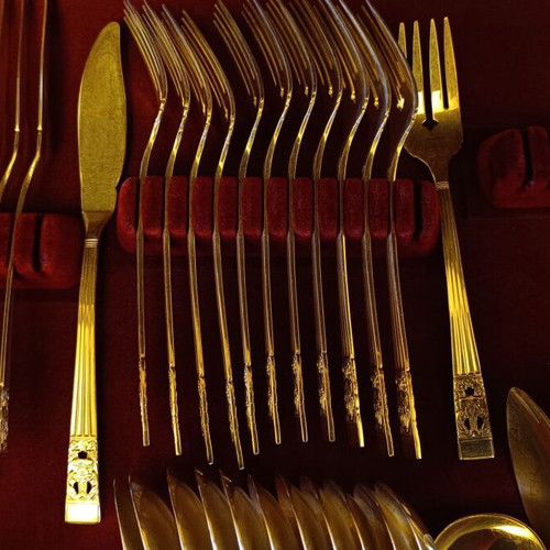 Vintage silver plated cutlery set Community 129 pcs like new