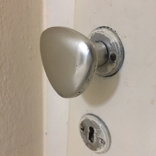 Retro nickel-plated brass door twist knob for interior door
