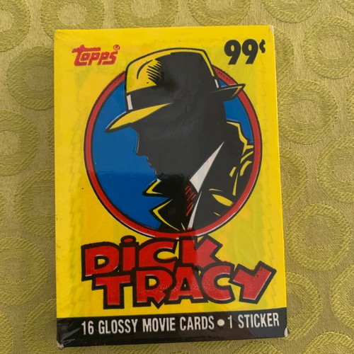 Dick Tracy trading cards pack used, Topps Disney 1990