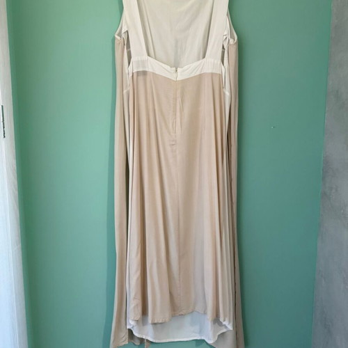 FALF long dress white-beige like new with open back