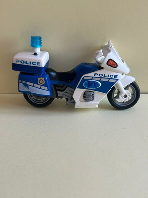 Playmobil police motorcycle parts used, missing handlebar and battery