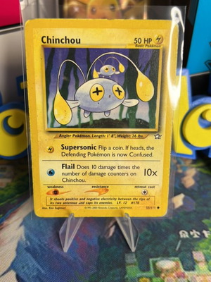 Chinchou Neo Genesis Pokemon card used