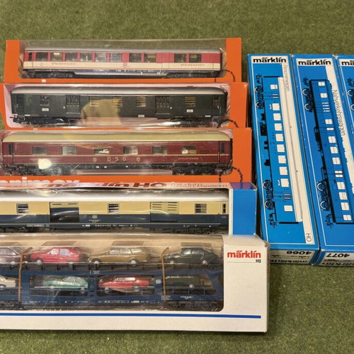 Marklin HO Model Trains used, vintage, complete with accessories