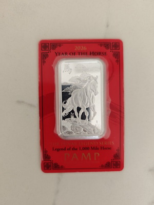 Pamp Suisse Lunar Year of the Horse 1Oz silver bar