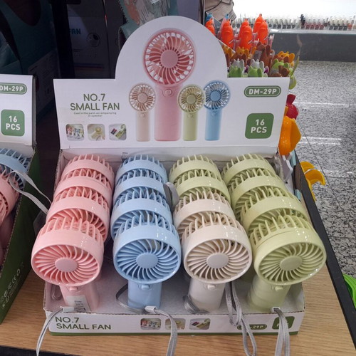 No. 7 DM-29P handheld fans, pink, sky blue, beige, pistachio