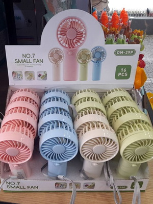 No. 7 DM-29P handheld fans, pink, sky blue, beige, pistachio