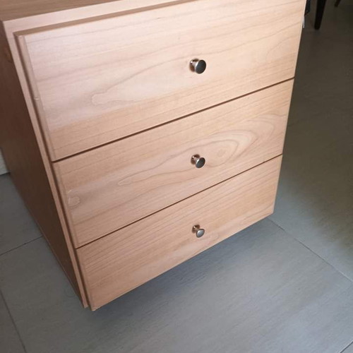 SATO office drawer like new, wheeled with three drawers and keys