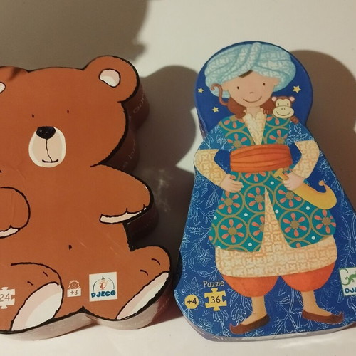 Djeco puzzle set 1+1 like new, exhibition pieces