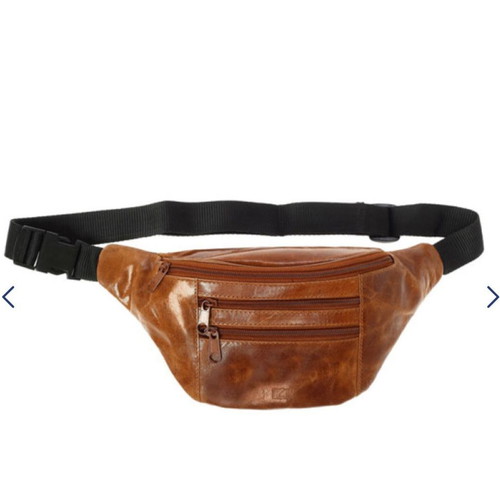 Lavor leather banana waist bag new