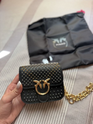 Pinko mini shoulder bag, black