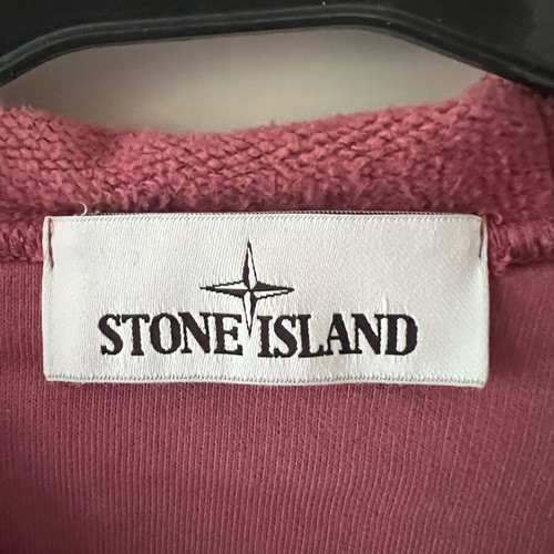 Stone Island men's cotton fleece zip hoodie like new, size XL, rose