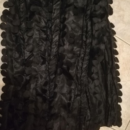 Total Black pashmina satin 45x1.50cm in excellent condition for evening wear