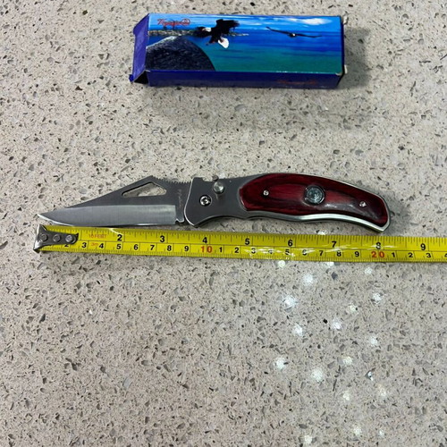Voyager Folding Knife New with Compass and Belt Clip