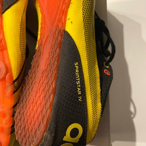Adidas καρφιά στίβου Spikes Sprintstar IV σαν καινούργιο, μαύρο και κίτρινο