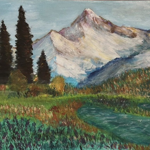 Handmade painting 40x60 made to show colorful nature, made to order