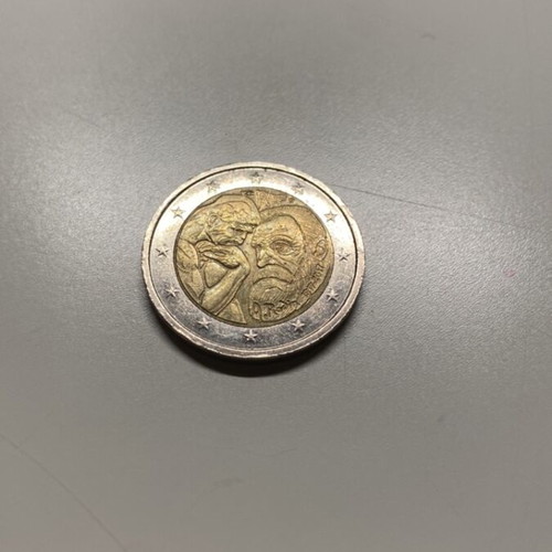 2 Euro commemorative coin for 100 years since Rodin's death like new
