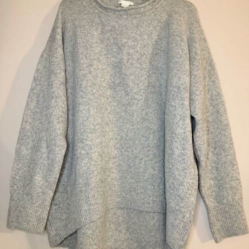 H&M knit sweater gray melange oversize like new size S
