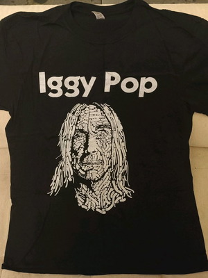 Iggy Pop T Shirt μεταχειρισμένο, μαύρο, μέγεθος L