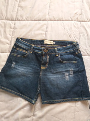 Bershka denim shorts dark blue like new, size XL