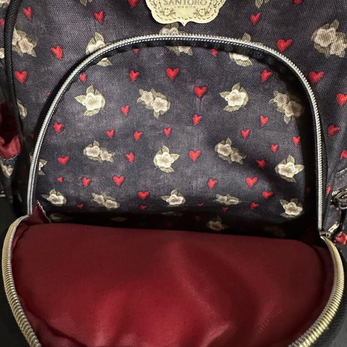 Santoro Small Backpack bag like new, black/red