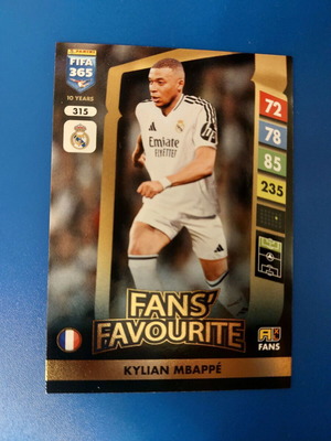 Panini Fifa Adrenalyn XL 2025 #315 Mbappé Real Madrid card new