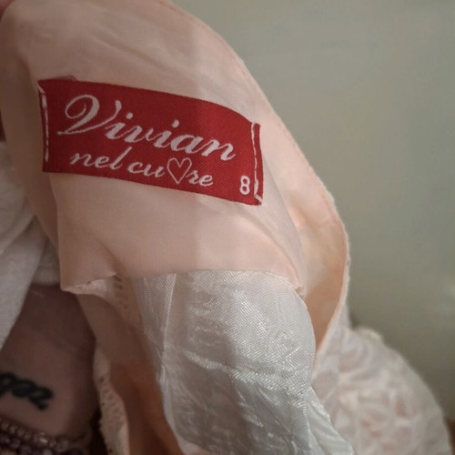 Vivian pink lace girls dress size 8 like new