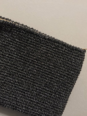 Knitted bag used, handheld