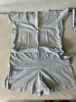 Regalinas jumpsuit blue checkered like new, one size