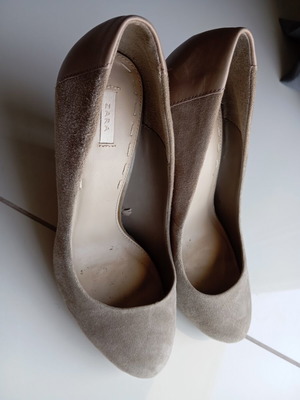 Zara beige pumps size 38, 12 cm heel
