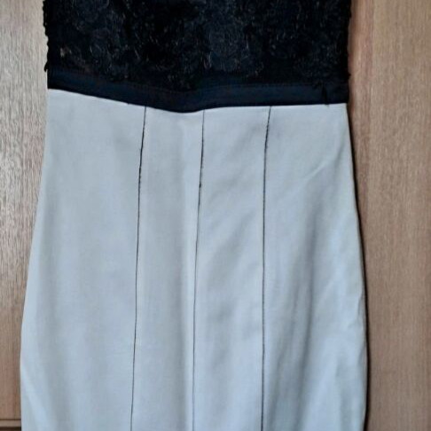 Black lace dress with crystals by EFI like new