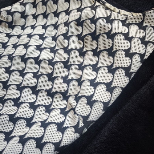 Maxi dress with hearts like new, size 44, Spell black and grey