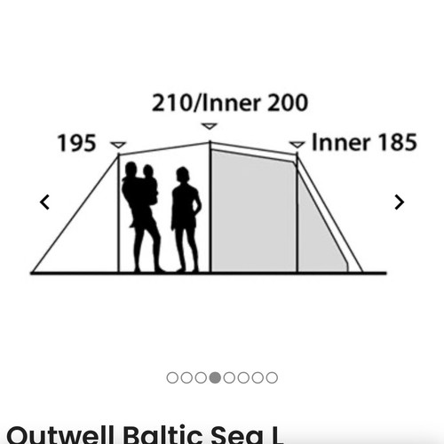 Outwell Baltic Sea L camping tent like new, 5-person