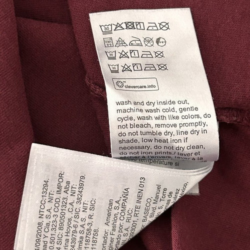 Calvin Klein print T-shirt used, bordeaux, size L
